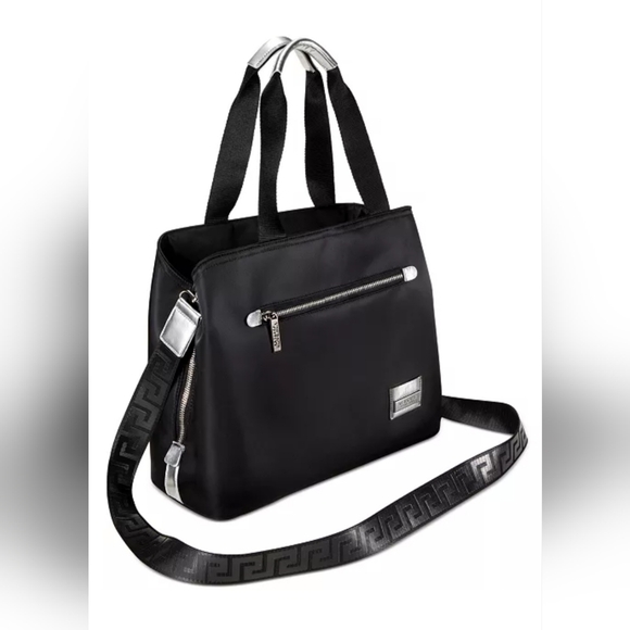 Versace Parfums Handbags - Versace Parfums Black Canvas Tote